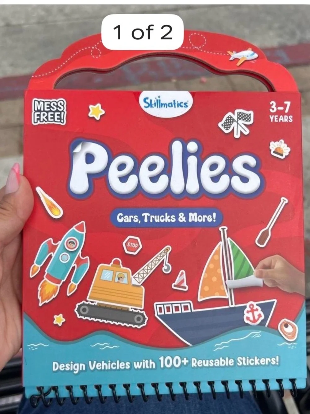 Peelies Vehicles Sticker Activity Book - Red